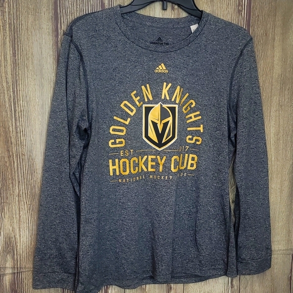 adidas Other - Adidas Top Golden Knights NHL Sz M Gray Gold Long Sleeve